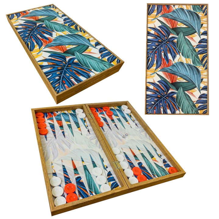 Tabla de joc Summer mood, 48x48 cm, din lemn