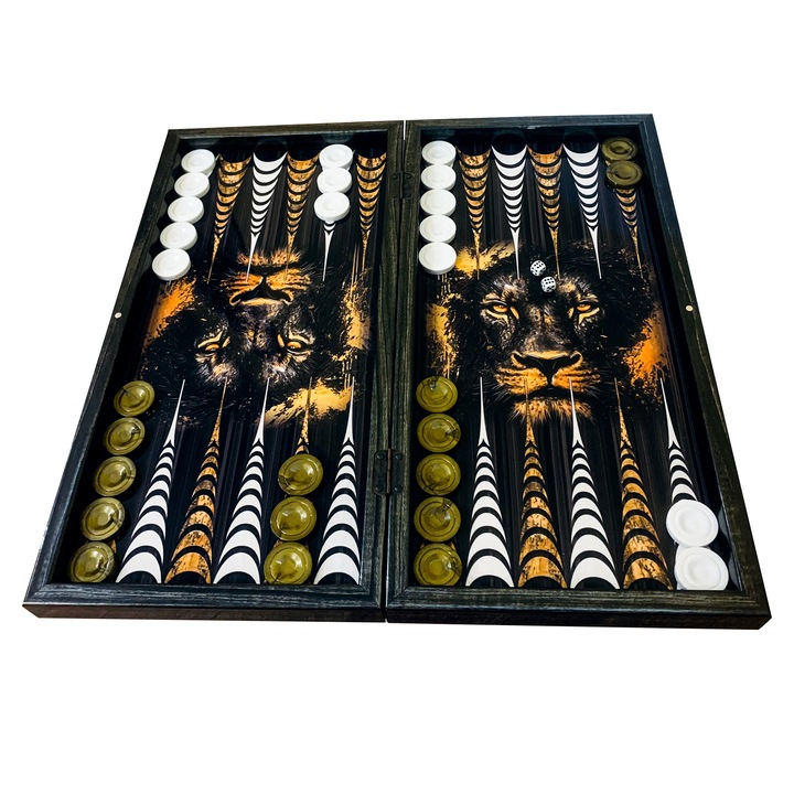 Tabla de joc Leu, 48x48 cm, lăcuită, din lemn