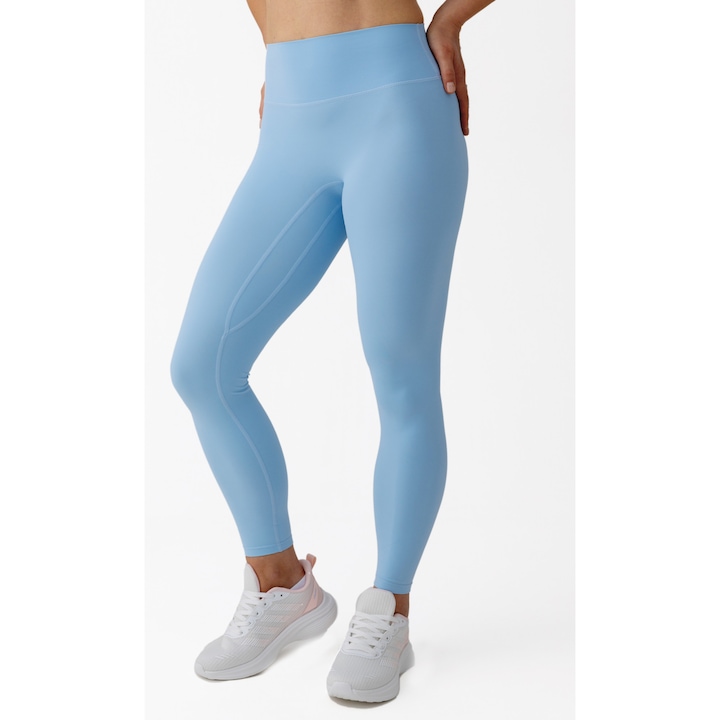 Colanți dama sport 2SKIN SkinAdapt, albastru deschis, talie înaltă, set S/M