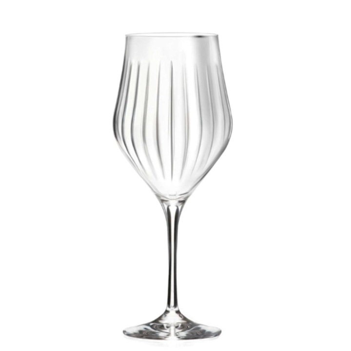Set pahare de vin roșu RCR Italy Timeless T55, 550 ml, 6 buc., cristal LUXION®