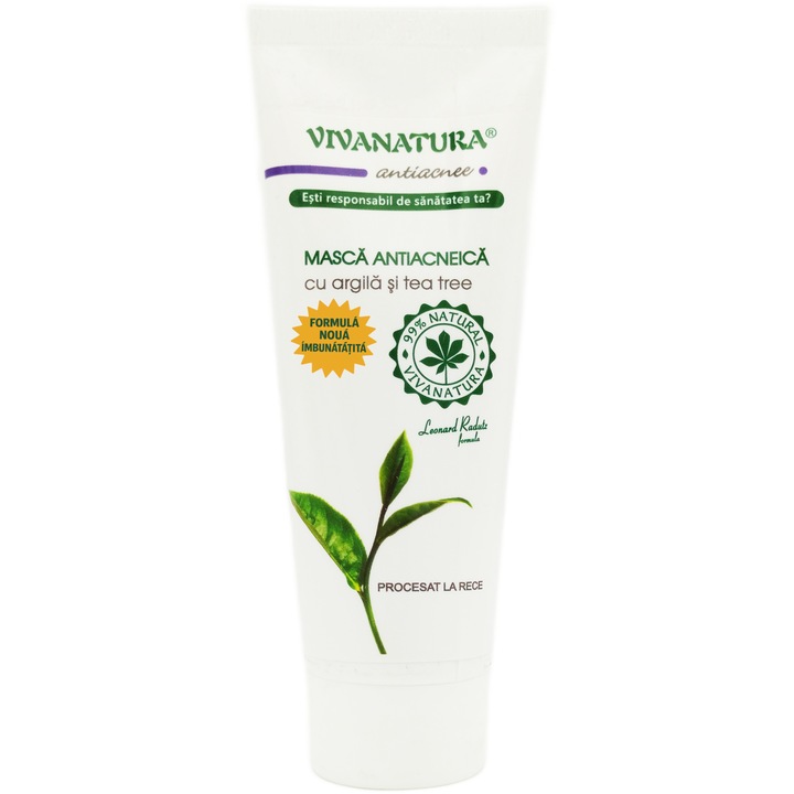 Tisztító, bőrhibák elleni agyagmaszk zsíros és kombinált bőrre, Leonard Radutz Formula, 75ml, Laboratoarele Genna