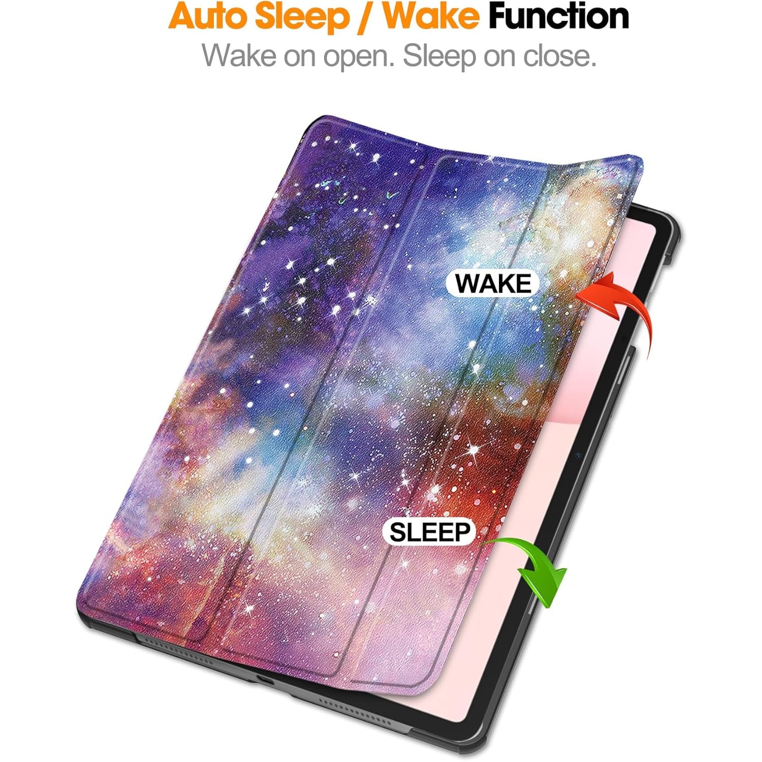 Husa Sigloo pentru tableta Honor Pad 10, 12.1" (2025), – Slim, Tri-Fold Magnetic, Piele Ecologica, Stand Reglabil, – model Galaxy