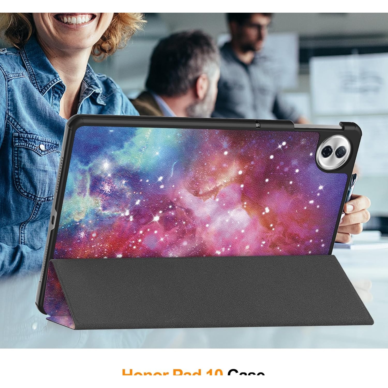 Husa Sigloo pentru tableta Honor Pad 10, 12.1" (2025), – Slim, Tri-Fold Magnetic, Piele Ecologica, Stand Reglabil, – model Galaxy