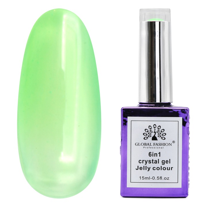 Gel UV pentru construcție, Global Fashion, 6 în 1, transparent, 15 ml