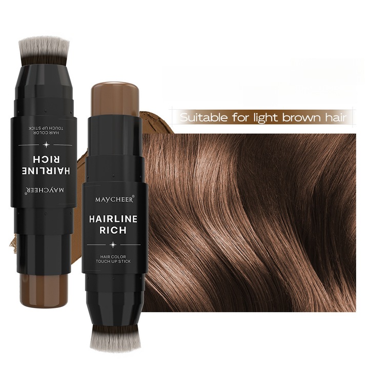 MAYCHEER Hajtöltő Stift Azonnali Volumennöveléshez – Világosbarna Szín, Víz- és Izzadságálló, Finom Ecset a Pontos Felvitelért, Dús és Természetes Hatású Hajért