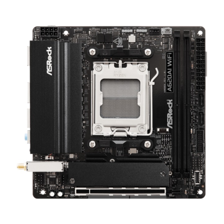 Дънна платка ASRock A620AI WiFi, AMD A620A, mITX, DDR5