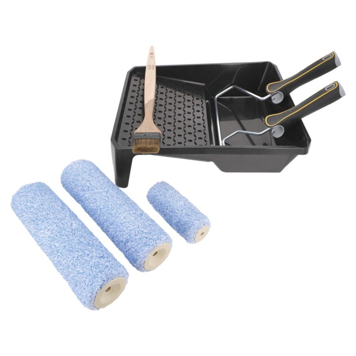 Set unelte de vopsit Hardy Select Micromix, 3 role, 2 manere, 37x34cm