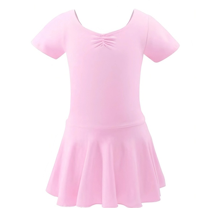 BOMSTOM balett jelmez lányoknak, masni részlettel, rózsaszín, 140 cm-es méret