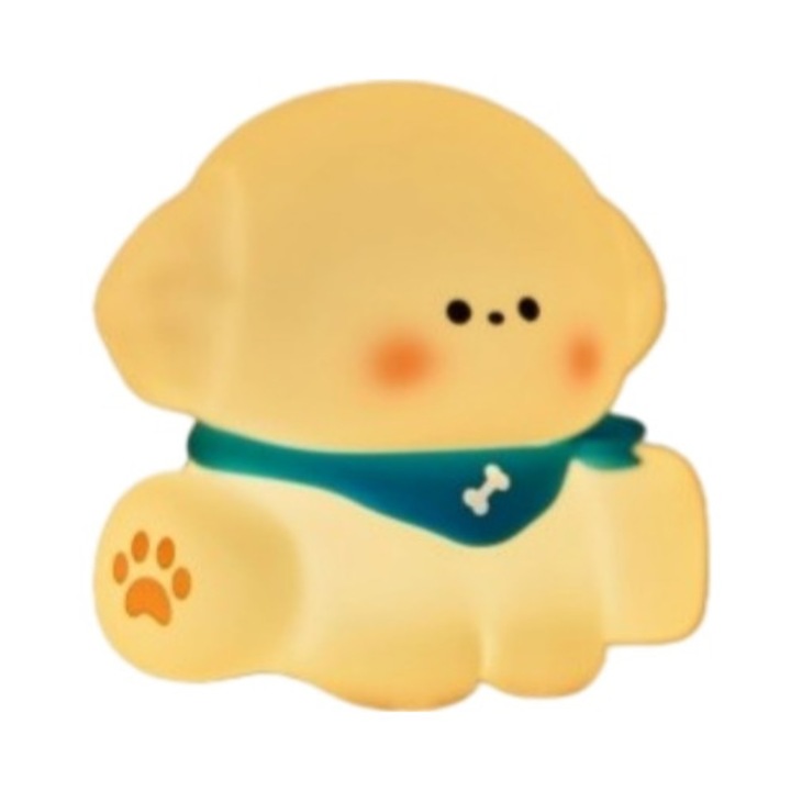 Lampa de veghe caine mic, 127x110x117mm, alb