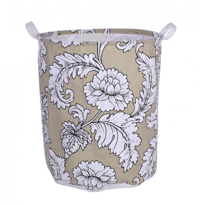 Кош за пране, Carla, OR2WZ110, бежово-бял, Един размер