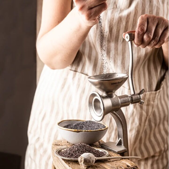 Masina pentru macinat seminte, manuala din otel inoxidabil, Kinghoff