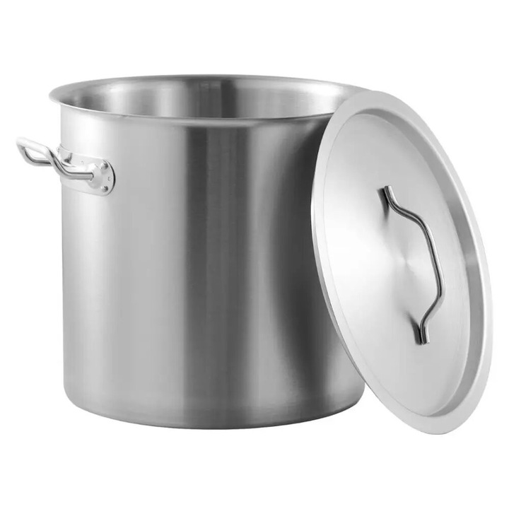 Oala cu capac din otel inoxidabil, capacitate 17 litri, 28 cm, Kinghoff