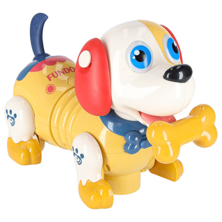 Interaktív kiskutya mágneses csonttal – sétál, énekel és reagál az érintésre