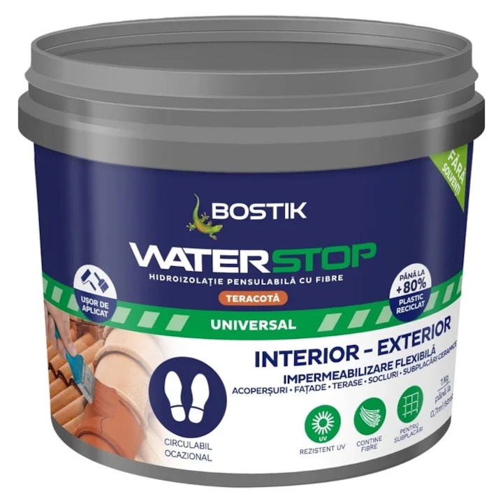 Membrana hidroizolatie Waterstop, culoare teracota, 1 kg