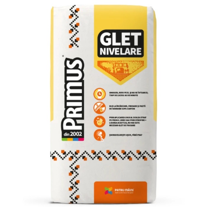 Glet de nivelare de ipsos Primus GLI 49, interior, 5 kg