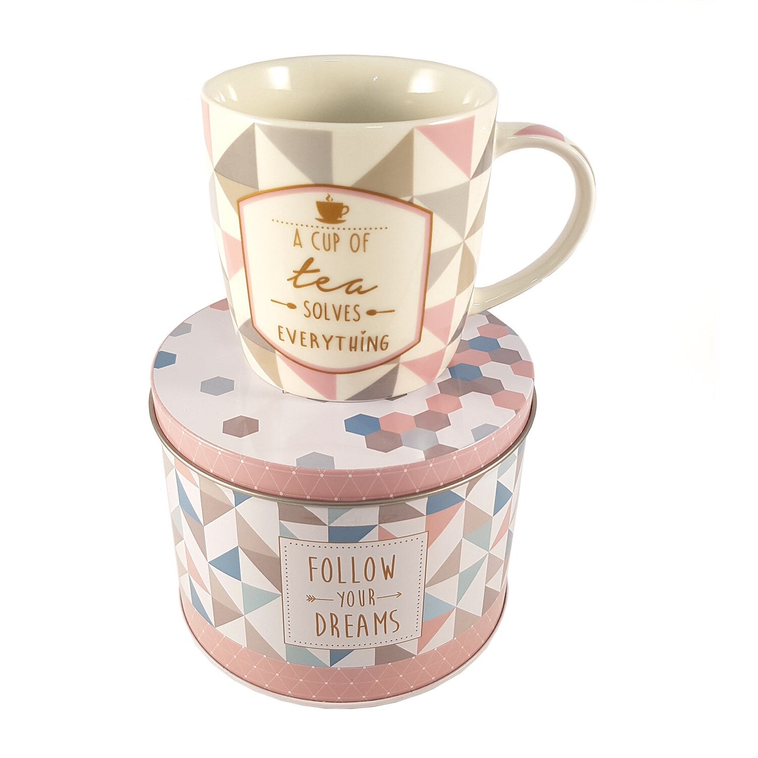 Cana in cutie cadou - A cup of tea solves everything