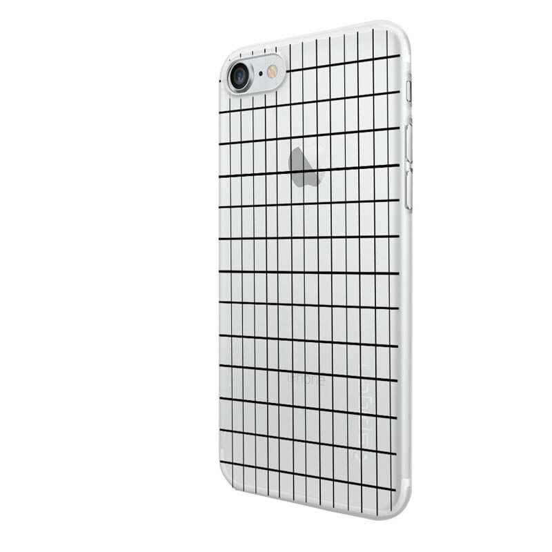 Husa Silicon, Ultra Slim 0.3MM, Grid, Apple iPhone 7 / 8