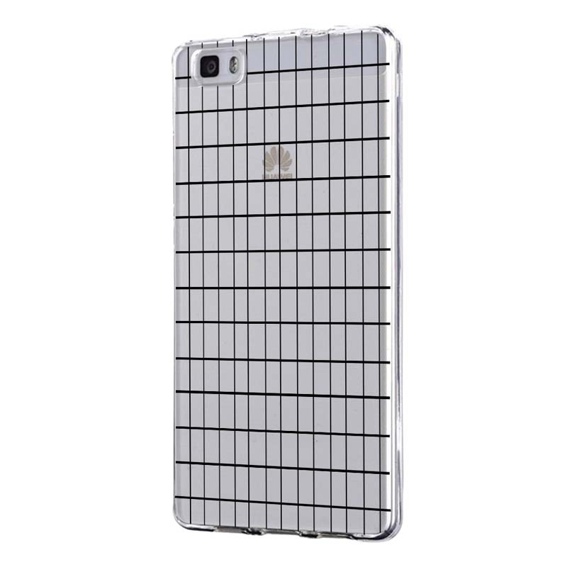 Husa Silicon, Ultra Slim 0.3MM, Grid, Huawei P8 LITE