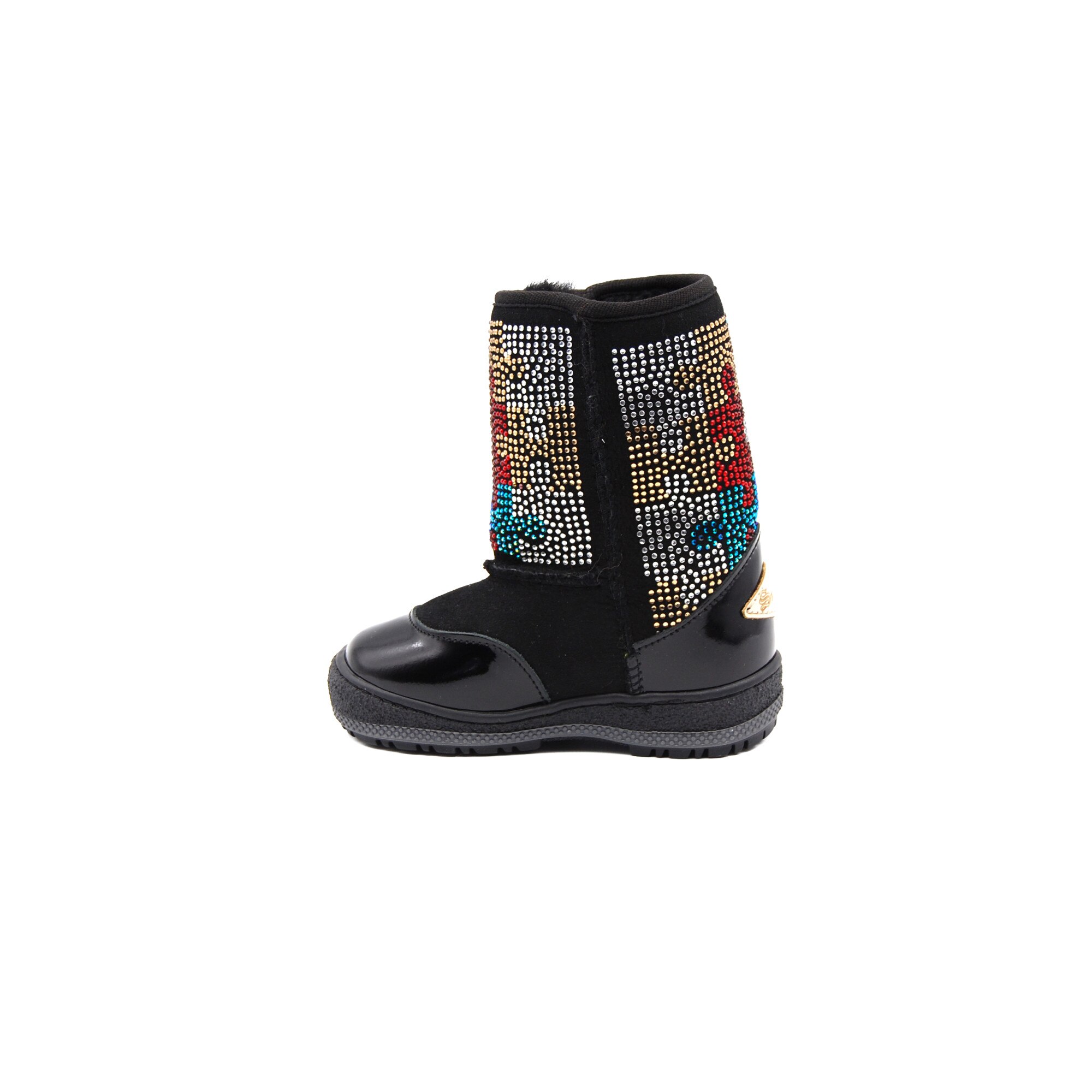 Cizme copii Sibel Bebe EVO925, piele/piele intoarsa, imblanite, Negru, nr