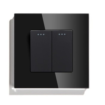 Intrerupator mecanic dublu cap scara M1, Negru Intrerupator mecanic dublu cap scara M1, Negru
