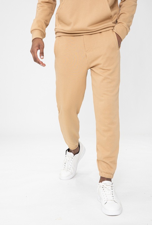 Pantaloni cu bata, jogger, 1186, Bumbac, Bej