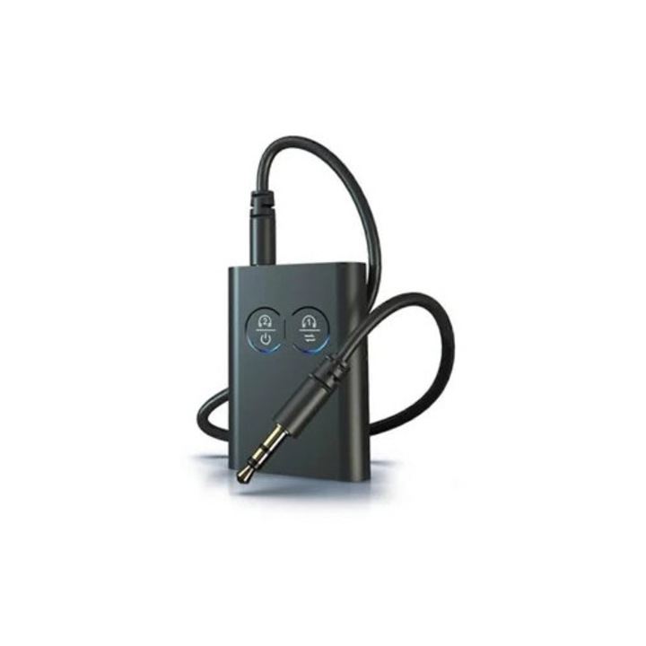 Transmitator si receptor auto Bluetooth 5.2, Qualcomm Aptx Adaptive HD, audio wireless, negru
