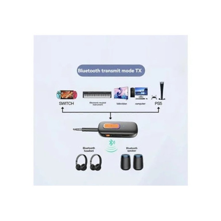 Bluetooth 5.4 audio adó és vevő, 2 az 1-ben, szett
