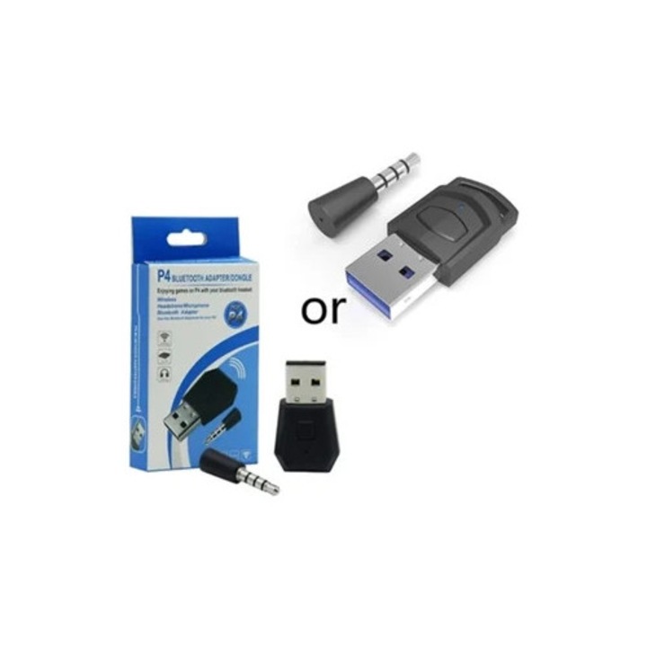 Transmitator si receptor headset PS4, adaptor wireless, roz