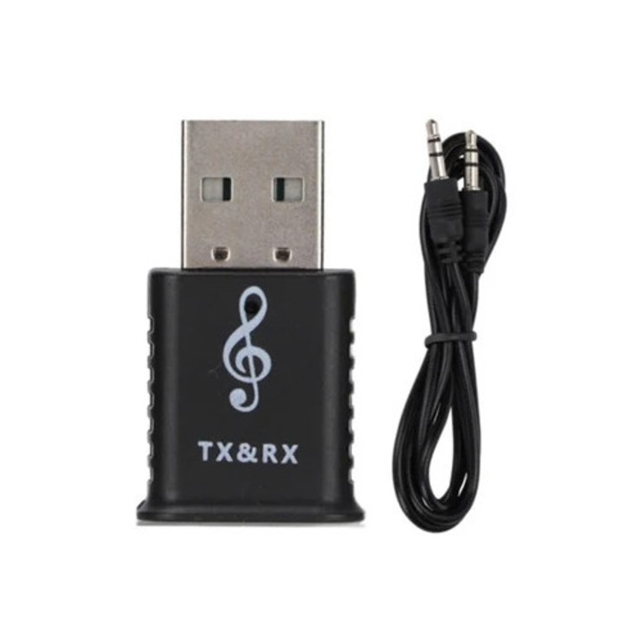 Безжичен адаптер 2-в-1 Bluetooth 5.0 за телевизор, компютър и кола