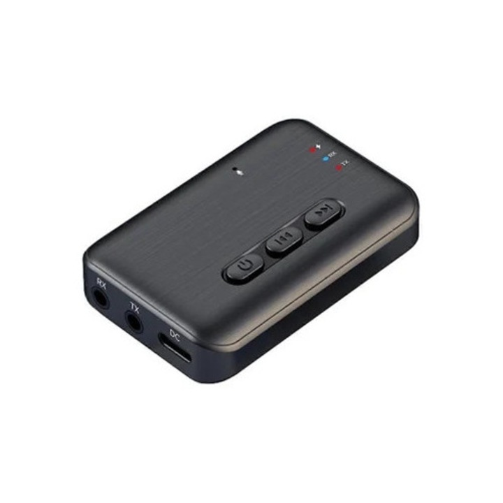 Audio adó és vevő, Bluetooth 5.3, Fekete