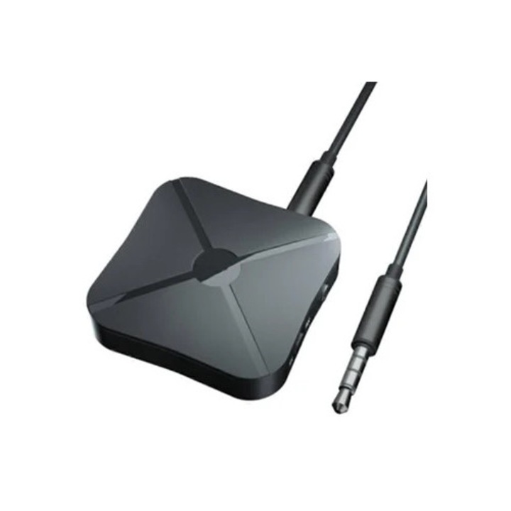 Безжичен аудио предавател и приемник 2-в-1 Rosewell KN319, Bluetooth 4.2, черен