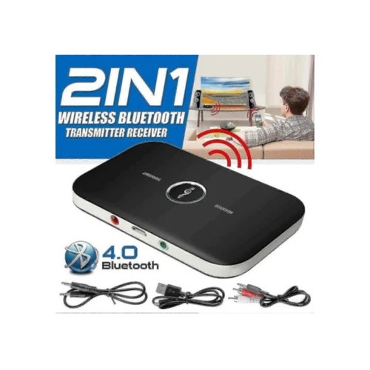 Bluetooth audio adó 2 az 1-ben, Hi-Fi, Aux RCA, rózsaszín