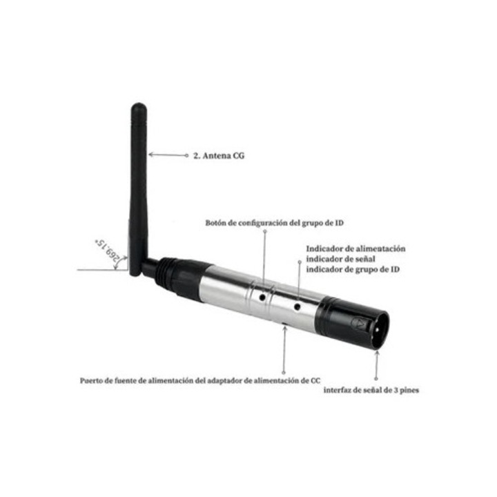 Transmitator si receptor wireless DMX512, EU Plug