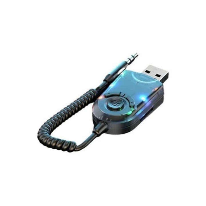 Receiver audio Bluetooth W9, USB, 5.3, wireless, pentru masina