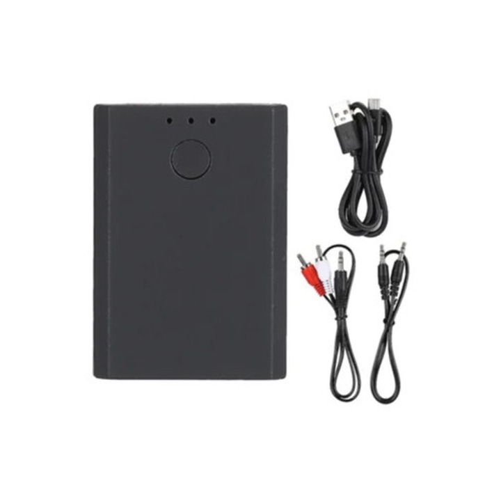 Transmitator si receptor Bluetooth 2-in-1 Rosewell TX7, adaptor audio 3.5mm, negru