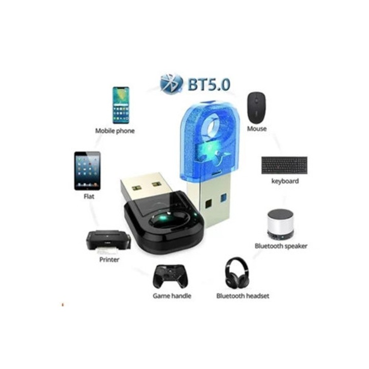 Адаптер Bluetooth 5.0, USB предавател, за компютър, приемник