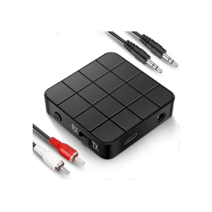 Bluetooth 5.0 adó és vevő, fekete