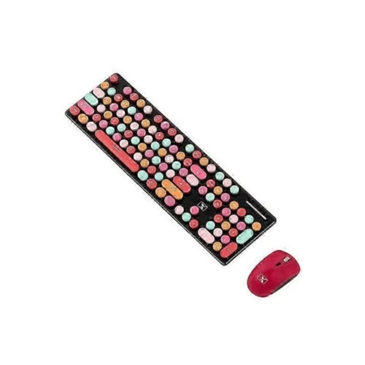 Set tastatura si mouse wireless reincarcabil pentru laptop, Ly Ebike