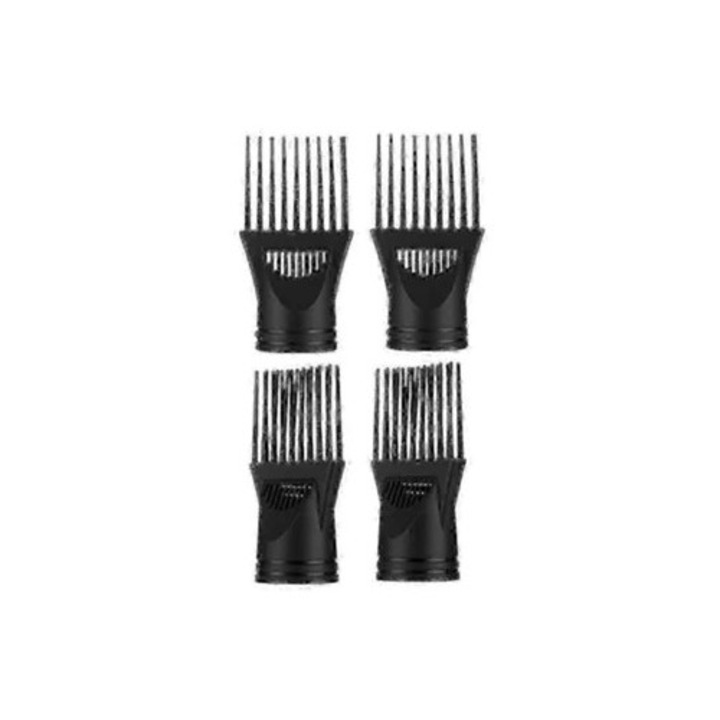 Set 4 accesorii pentru uscator de par, difuzor, pieptene, model 2025
