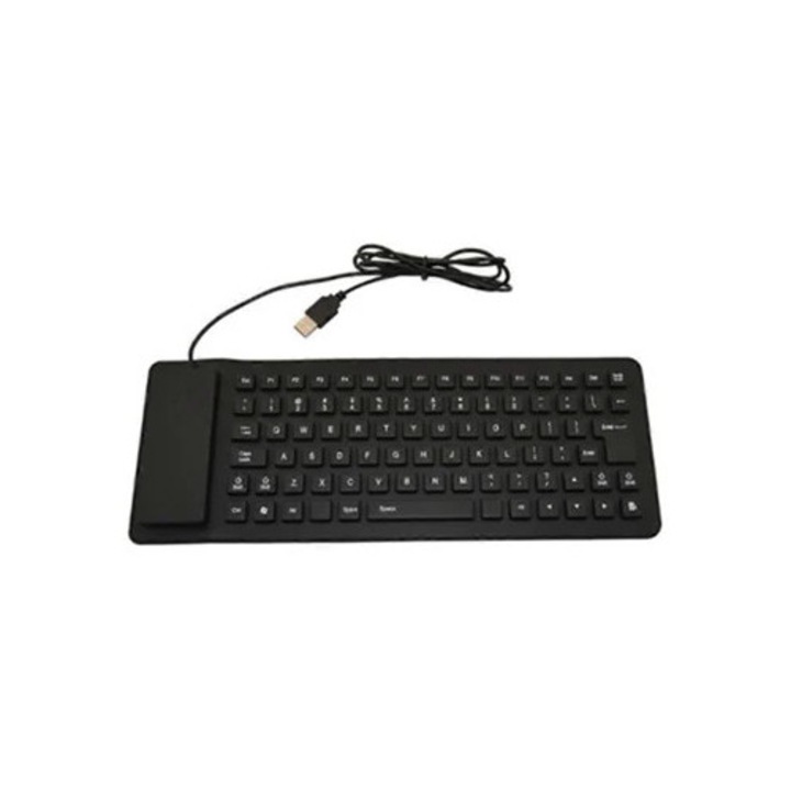 Tastatura pliabila din silicon, 85 taste, USB, impermeabil, pentru bicicleta electrica