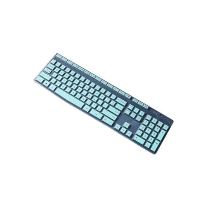 Protector tastatura din silicon subtire pentru MK345 K345, ergonomic, albastru