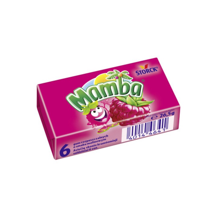 Guma fructata, Mamba, 26,5g, zmeura