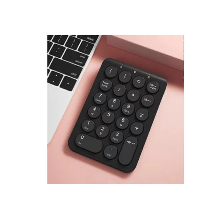 Tastatura numerica wireless Bluetooth, 22 taste, reincarcabila, rotunda, set
