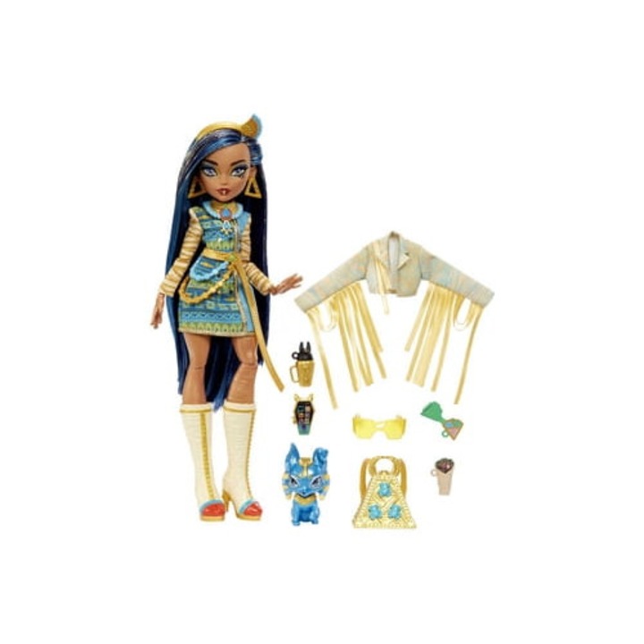 Papusa Monster High, set mix, 4,2x15x4,2cm, plastic, pentru copii de la 4 ani