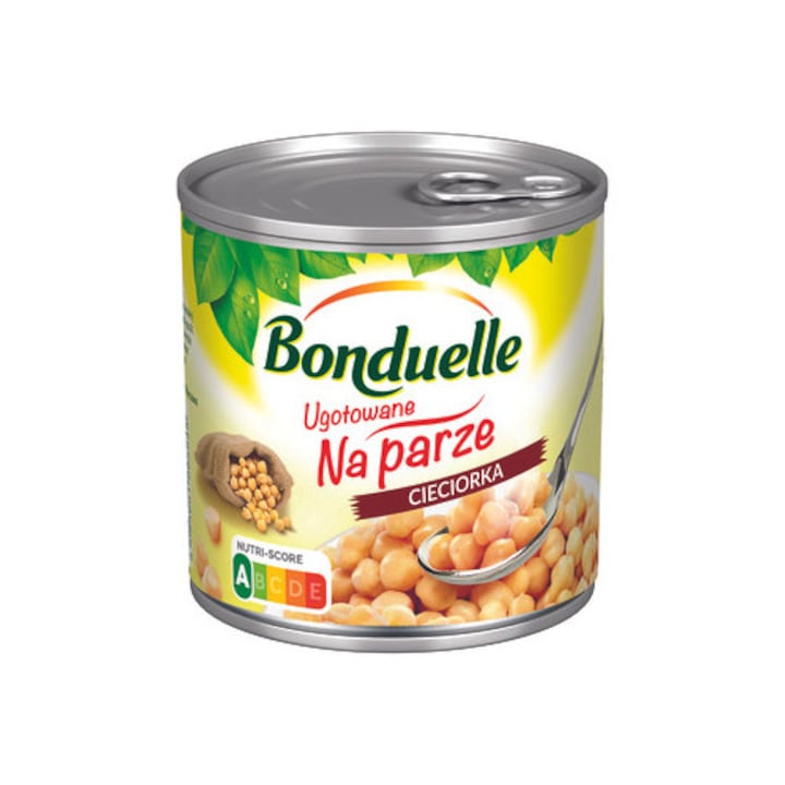 Conserva de naut, Bonduelle, 425ml, 310g, fara conservanti, bogata in fibre
