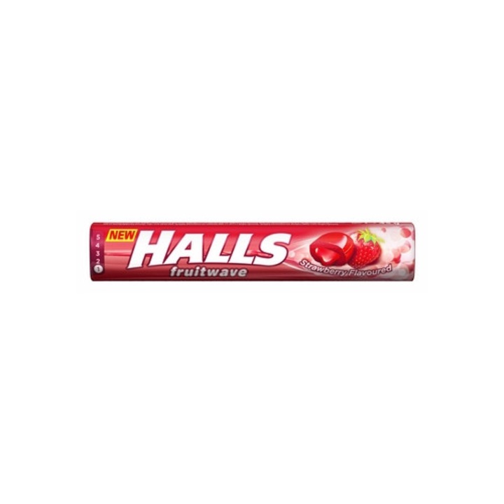Bomboane Halls cu umplutura de capsuni, 45g