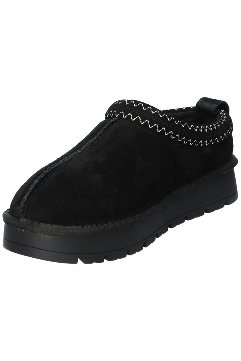 Ghete Dama, American Club, Cy187, Piele Naturala, Slip-On, EMU, Izolati cu blana, Negru