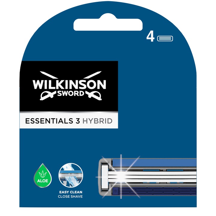 Wilkinson Sword, ножчета за бръснене 3, комплект 4 бр., 0,03 кг, Германия