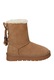 Ghete de iarna Dama, American Club, Cy180, Piele Naturala, Slip-On, EMU, Izolati cu blana, Maro camel
