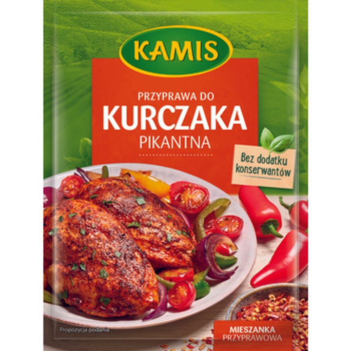 Condiment Kamis, amestec pentru pui picant, 25g, multicolor